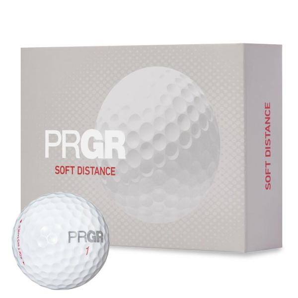 2024年モデル PRGR プロギア SOFT DISTANCE ソフトディスタンス ゴルフボール 1ダース（12球入り） ホワイト ゴルフ
