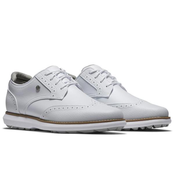 フットジョイ　レディース FJ TRADITIONS トラディションズ ブルーチャー スパイクレス ゴルフシューズ 97933 ホワイト/ホワイト [2024年モデル] arigaen_016-24-trdtnsw-97933