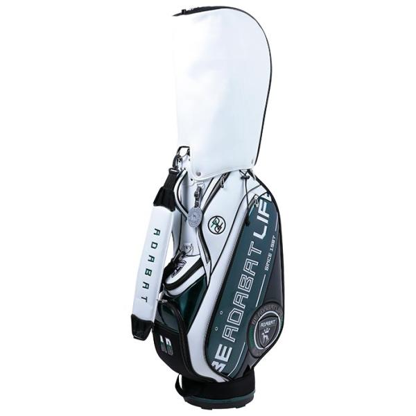 アダバット　メンズ キャディバッグ ABC429 WG ホワイト/グリーン [2023年モデル] adabat（アダバット） セール♪ メンズ キャディバッグ ABC429 WG