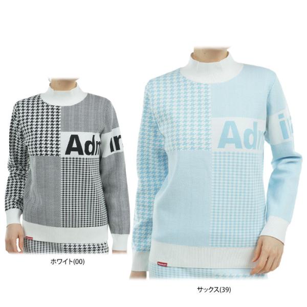 [40％OFF] ゴルフウェア　アドミラル レディース ロゴジャガード パターンミックス 長袖 ボトルネック セーター ADLA470 [2024年秋冬モデル] Admiral（アドミラル） セール♪ レディース ロゴジャガード パターン