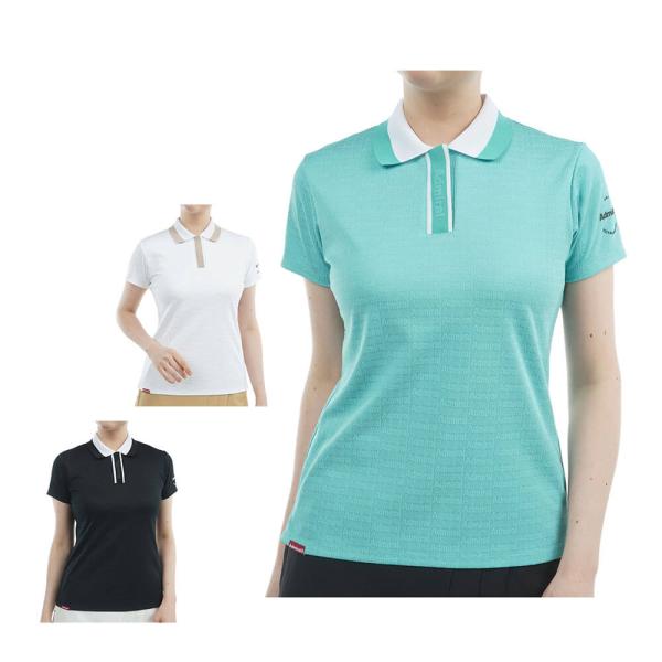 ゴルフウェア　アドミラル レディース ロゴジャガード 半袖 ポロシャツ ADLA508 [2025年春夏モデル] Admiral（アドミラル） セール♪ レディース ロゴジャガード 半袖