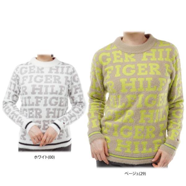 [47％OFF] トミー ヒルフィガー ゴルフ　レディース シャギーニット ロゴジャガード 総柄 長袖 ボトルネック セーター THLA377 [2023年秋冬モデル] arigaen_077-23-thla377