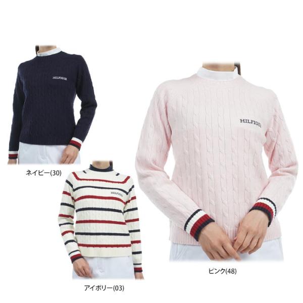 [30％OFF] トミー ヒルフィガー ゴルフ　レディース ケーブル編み 長袖 クルーネック セーター THLA478 [2024年秋冬モデル] TOMMY HILFIGER（トミー・ヒルフィガー） セール♪ トミー