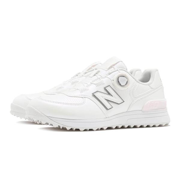 新作 2026年モデル ニューバランス レディース Golf 574 SL BOA 574 v4 ボア スパイクレス ゴルフシューズ W574B 6J4 WHITE/PINK ゴルフ