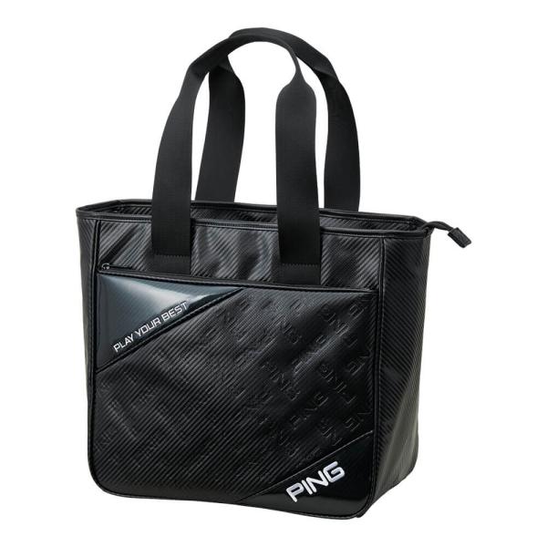 PING（ピン） 新作 エンボス トートバッグ GB-U2517 38575-02 BLACK