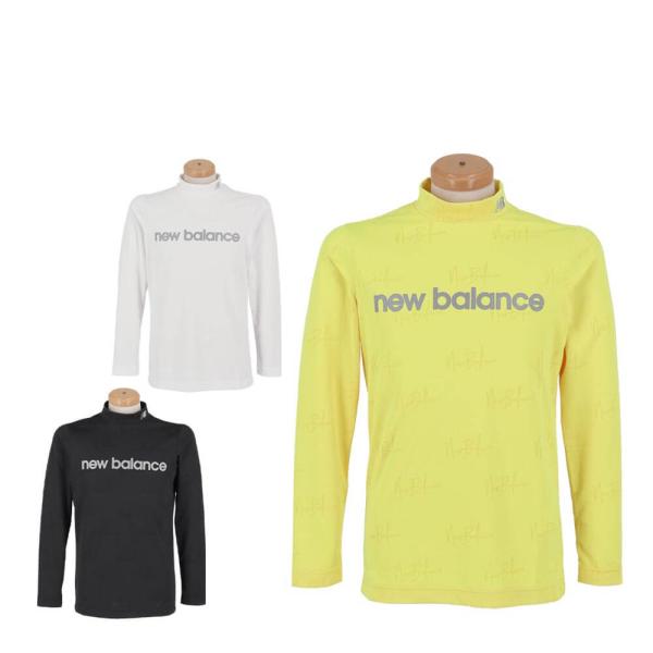 モックネックシャツ【5(L寸)】イエロー　NBゴルフ　012-5267003 New Balance（ニューバランス） セール♪ メンズ モノグラムジャカード