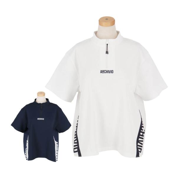 アルチビオ archvio 半袖　シャツ ハイネックプルオーバー半袖シャツ レディス(半袖シャツ