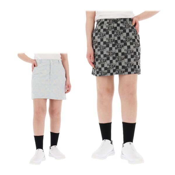 ゴルフウェア　ジュン アンド ロペ レディース チェッカーボード ジャガード スカート ERC15150 [2025年春夏モデル] JUN&ROPE'（ジュンアンドロペ） ジュン アンド ロペ レディース