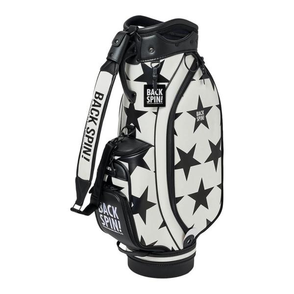 バックスピンゴルフ BIG STAR TOUR ビッグスター ツアー キャディバッグ BSBD02C106 WHITE×BLACK [2025年モデル] 2025年モデル バックスピンゴルフ BIG STAR TOUR ビッグスター ツアー