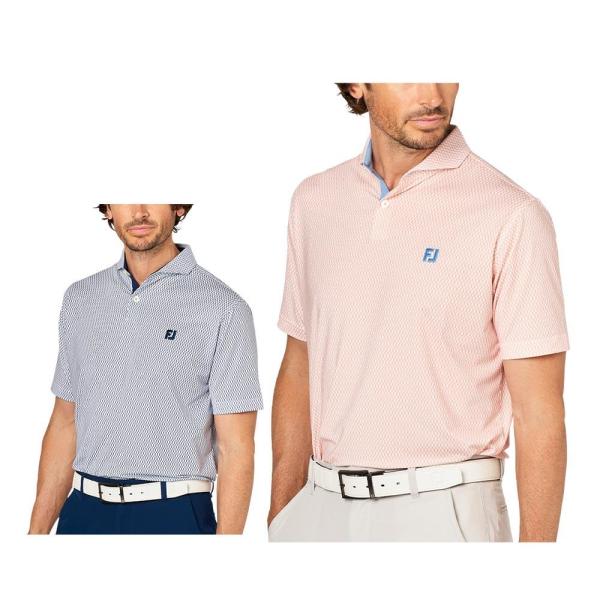 FootJoy（フットジョイ） 送料無料 メンズ ダイヤ柄 ワイドカラー 半袖