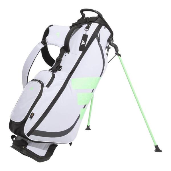 アディダス　メンズ アディゼロ 軽量 コンパクト スタンドバッグ キャディバッグ KVH36 JM3034 ホワイト/ライム [2025年モデル] adidas（アディダス） 送料無料 2025年モデル メンズ アディゼロ 軽量