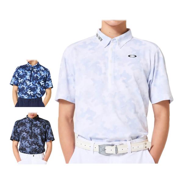 OAKLEY オークリー　ゴルフウェア　半袖ポロシャツ　メンズ2XL【美品】 OAKLEY（オークリー） 送料無料 メンズ カモフラージュ柄 半袖