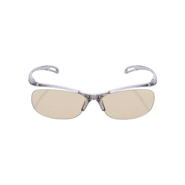 エレコム ブルーライト対策眼鏡 日本製 超吸収 ブラウンレンズ グレー OG-YBLP01GY