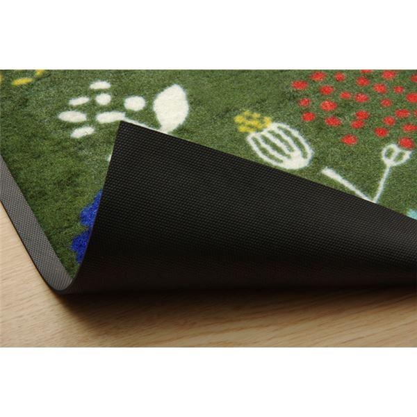 屋外用 玄関マット/ドアマット (グリーン 約47cm×75cm) 長方形 洗える ナイロン ゴム ds2062381ARINKURIN