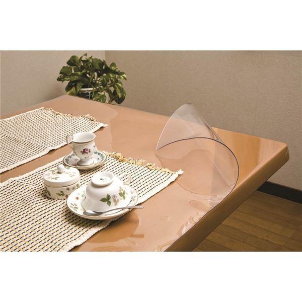 透明 テーブルマット (厚手 80×135cm) 防滑加工 キズ防止加工 塩ビ/塩化ビニール (リビング ダイニング) ds1997883