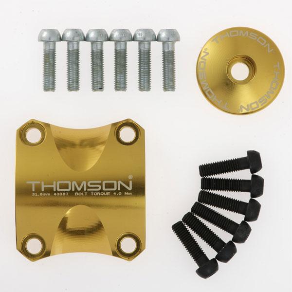 THOMSON X4 DRESSUP KIT Top Cap & Clamp Gold ゴールド X4ステム用