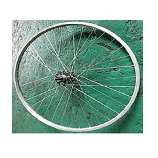 藤原リーム 敷島自転車 後輪 26×1 3/8 ローラー ステンレスリム 自転車