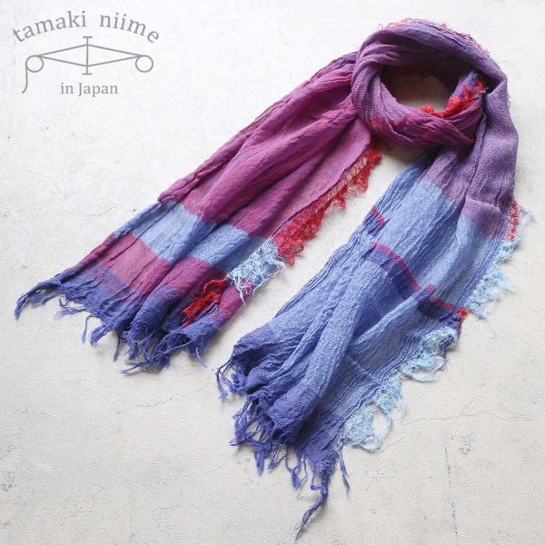 tamaki niime 播州織 コットンショールM roots shawl MIDDLE 45×180cm