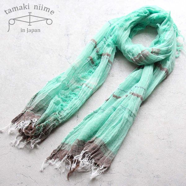 tamaki niime 播州織 コットンショールM roots shawl MIDDLE 45×180cm