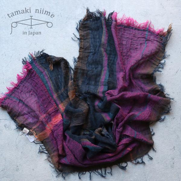 tamaki niime 播州織 コットンショールS roots shawl SMALL 44×118cm