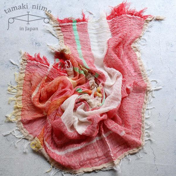 tamaki niime 播州織 コットンショールS roots shawl SMALL 44×118cm