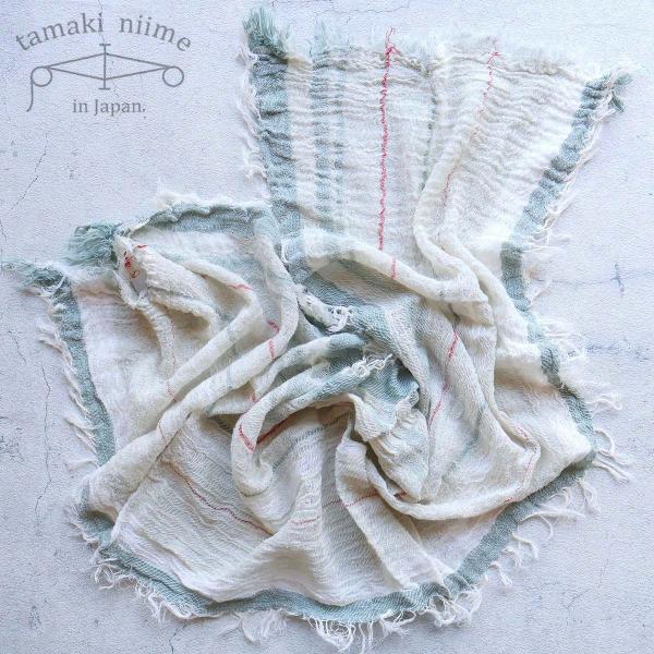 tamaki niime 播州織 コットンショールS roots shawl SMALL 44×118cm