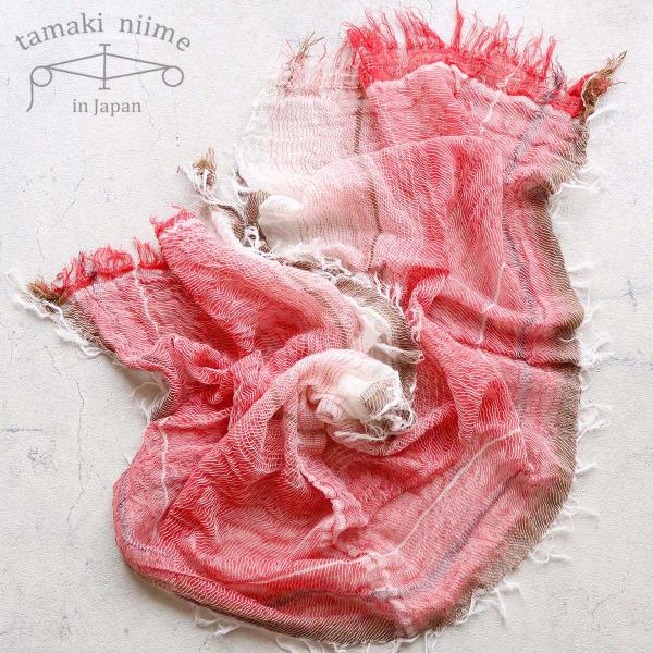 tamaki niime 播州織 コットンショールS roots shawl SMALL 44×118cm