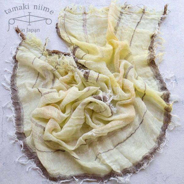tamaki niime 播州織 コットンショールS roots shawl SMALL 44×118cm