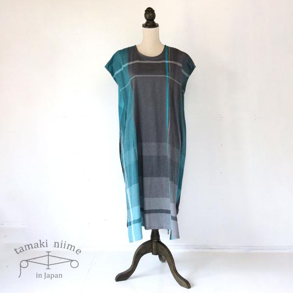 tamaki niime ワンピース 播州織 Aライン コットン fuwa-T LONG 全て
