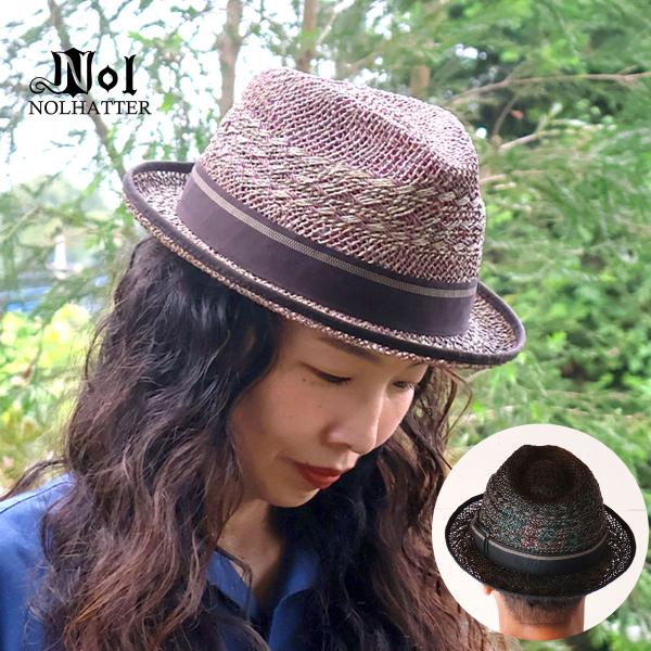NOL（ノル） 天然草 中折れ帽 Pulin pandan dia 春夏 57.5cm 59cm 帽子