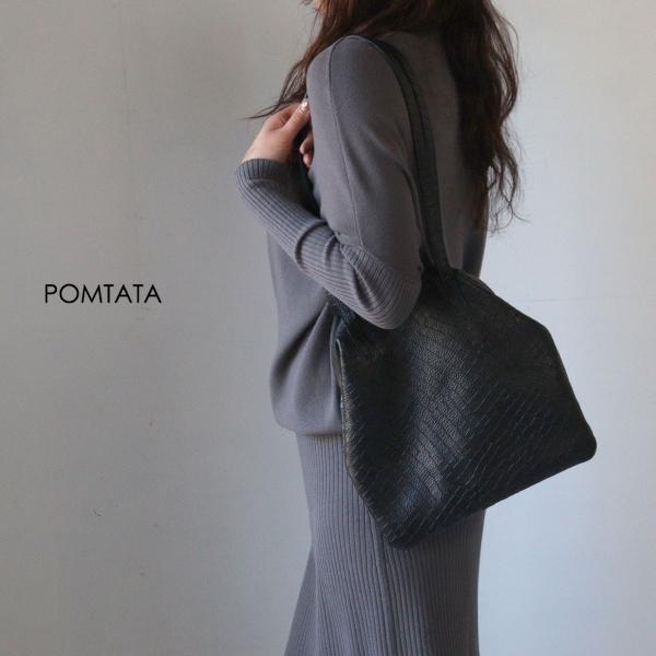 POMTATA（ポンタタ） がま口 ショルダーバッグ トートバッグ 牛革 