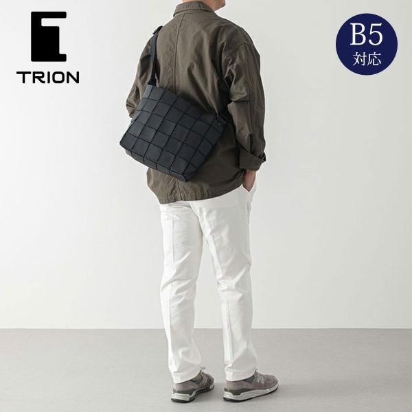 TRION（トライオン） ショルダーバック 本革 B5 軽量 ナイロン