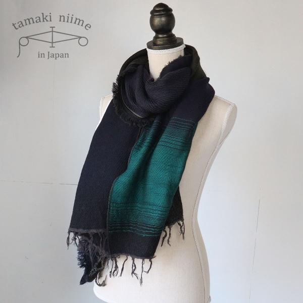 tamaki niime 播州織 ウールコットンショールM roots shawl MIDDLE 55