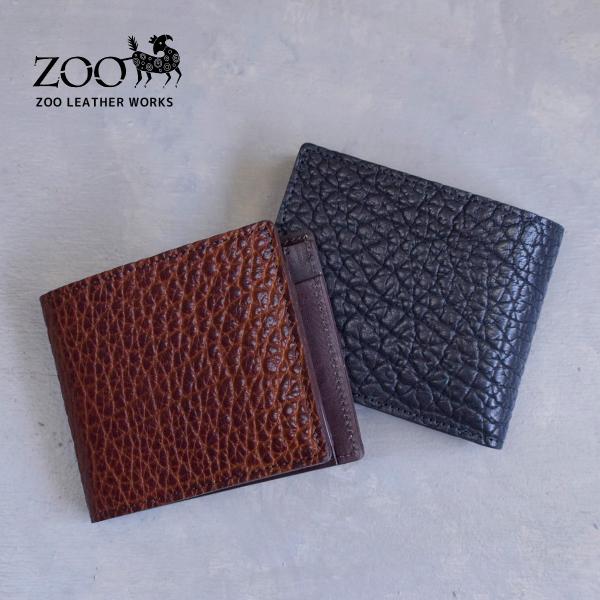 アメリカンバイソン 二つ折り財布 ZOO ズー メンズ オイルドレザー 革
