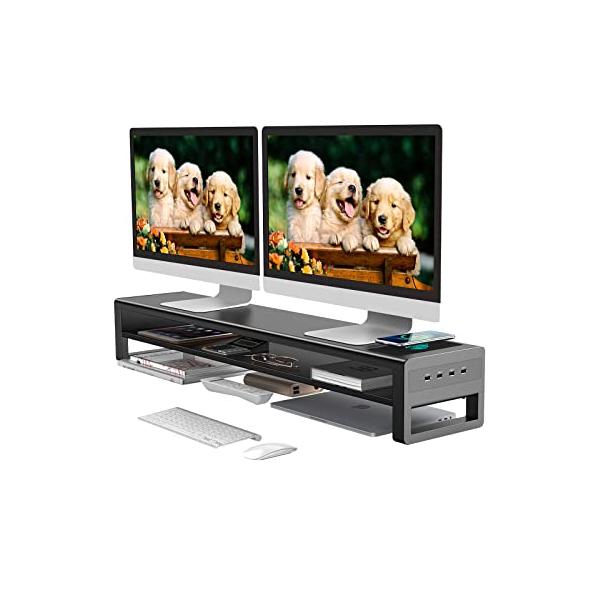 STARSIKIデュアル モニター台 2段式 モニタースタンド 2台用 71gx2jHDNqL._AC_UL210_SR210,