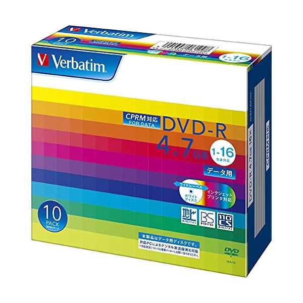 品種:データ用 DVD-R容量:4.7GB1回記録用盤面印刷:○ホワイト / 範囲:22mm-118mmワイド倍速:1-16倍速、ケース:5mmスリムケース、入り数:10枚
