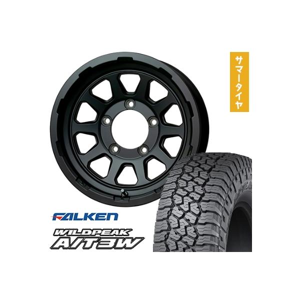 175/80R16 夏タイヤ ホイール4本セット ジムニー FALKEN ワイルドピーク A/T3W HOT STUFF マッドクロス レンジャー 16インチ