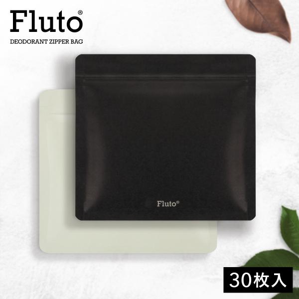 Fluto 強力防臭袋 チャック付き サニタリーポーチ エチケットケース 生理用品 使い捨て 携帯用 ゴミ袋 消臭袋 ハンカチ 子供 Sサイズ ブラック 30枚入