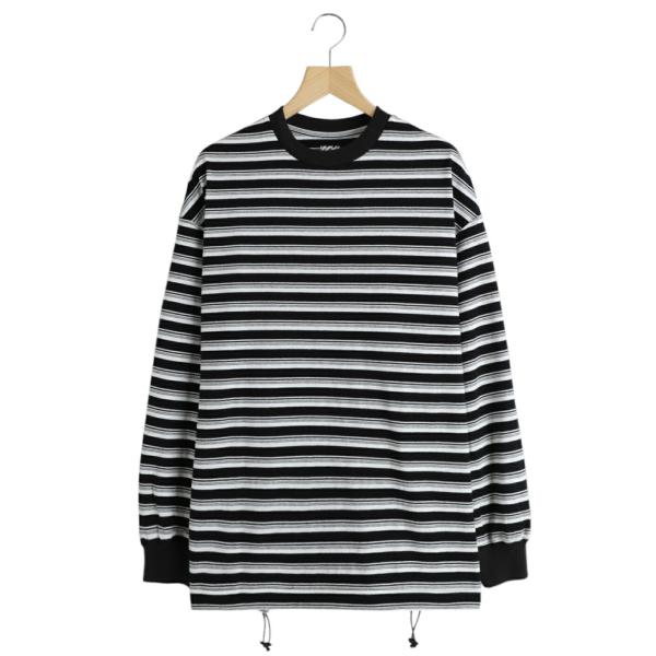 is-ness（イズネス） ： BALLOON STRIPES LONG SLEEVE T SHIRT / 全2色