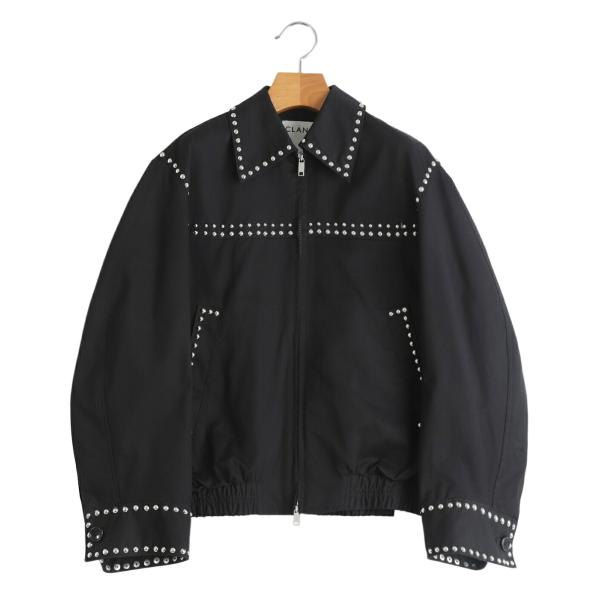 W COLOR STUDDED DRIZZLER JACKET ベージュ CLANE - スタッズ ドリズラージャケット - W COLOR STUDDED DRIZZLER