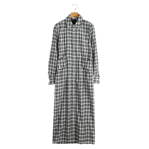 CLANE（クラネ） ： [レディース]UP POCKET CHECK SHIRT ONEPIECE