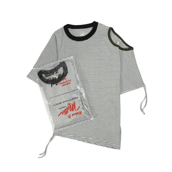 【5%OFF】beautiful people / ビューティフルピープル ： [レディース]Miller double-neck multi color T-shirt ： 1646310003