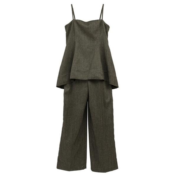 サロペット・オーバーオール・オールインワン CLANE PEPLUM BUSTIER ALL IN ONE mix CLANE - ドッキング オールインワン - PEPLUM BUSTIER ALL IN