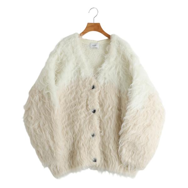 CLANE（クラネ） ： [レディース]BI COLOR SHAGGY KNIT CARDIGAN