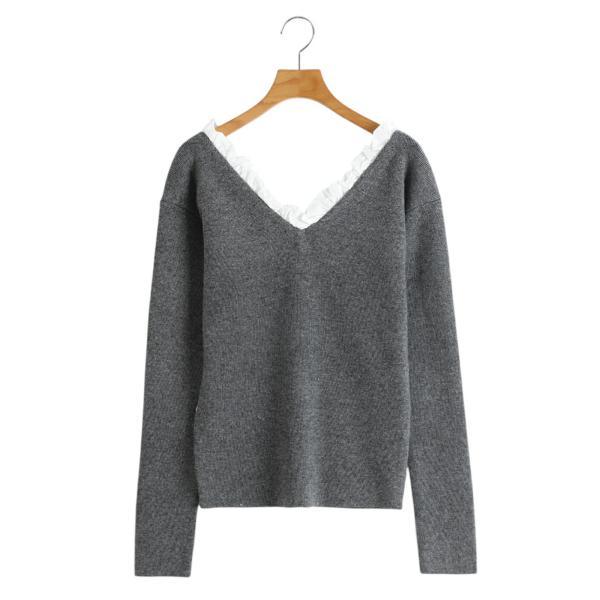 ★ CLANE 2WAY FRILL V NECK KNIT TOPS CLANE(クラネ)の2WAY FRILL V NECK KNIT TOPS通販 | 集英社HAPPY