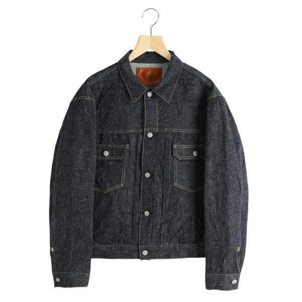 GOLD / ゴールド14oz.DENIM JACKET HARD WASHED GOLD / ゴールド ： RECYCLED WASTE SUVIN COTTON YARN 14oz