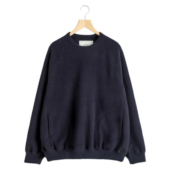 GOLD / ゴールド ： Super 140s WOOL FLEECE RAGLAN CREW NECK SHIRT