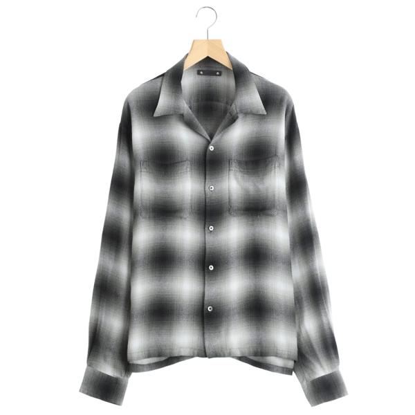 MINEDENIM（マインデニム） ： R.Flannel Ombre Open Collar SH / 全3