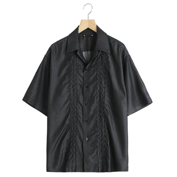 購入ページ　マインデニム　半袖シャツ　2 MINEDENIM（マインデニム） ： Cu.Denim Wave embroidery S.S SH