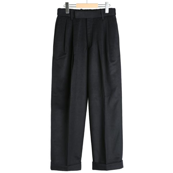 markaware（マーカウェア） ： DOUBULE PLEATED WIDE TROUSERS